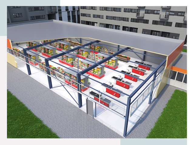 Строительство магазинов в Ангарск от 616 руб. за м²