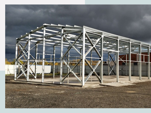 Двускатные ангары в Ангарск от 616 руб. за квадрат