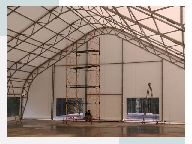 Шатровые ангары в Ангарске